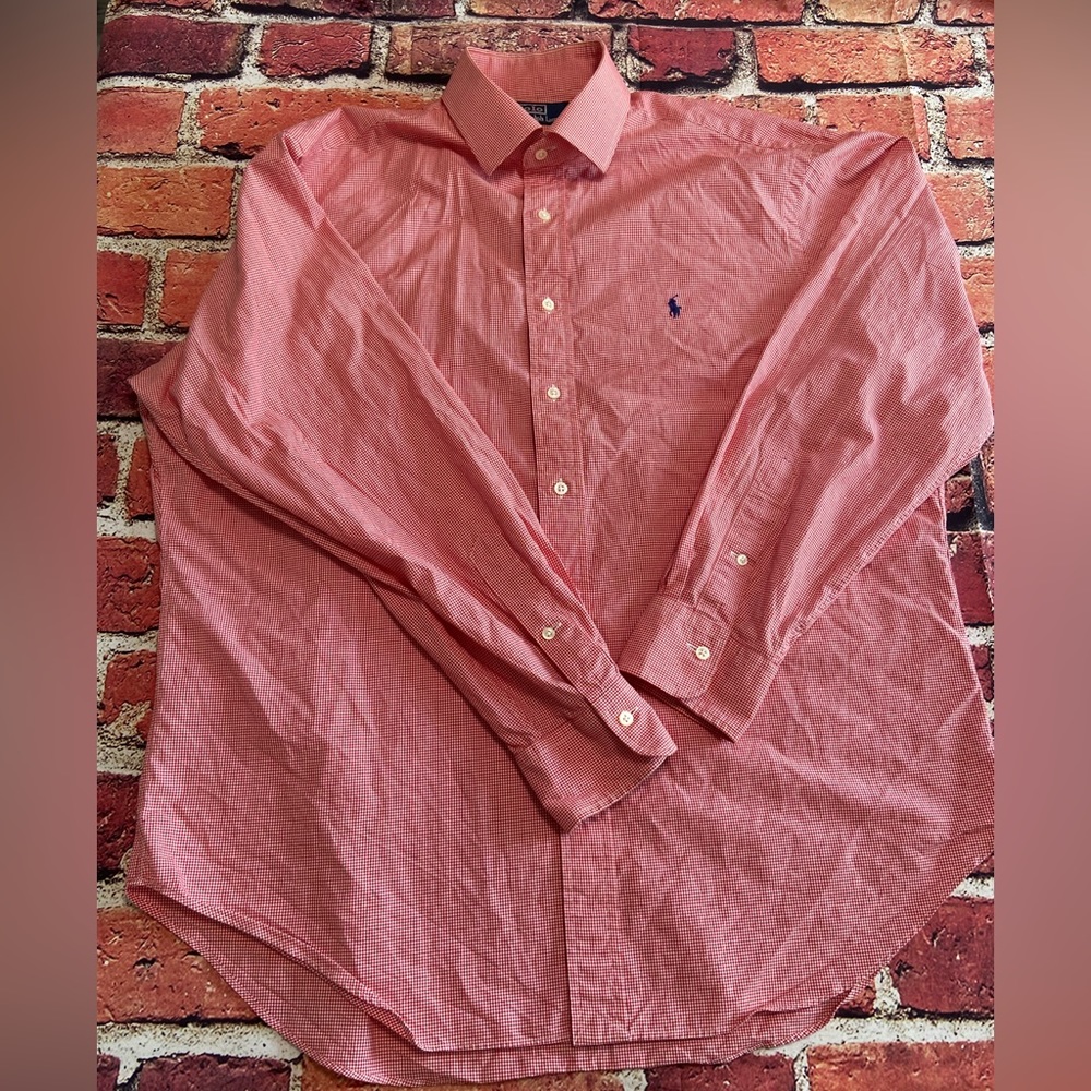 Vintage polo button up shirt, size XL